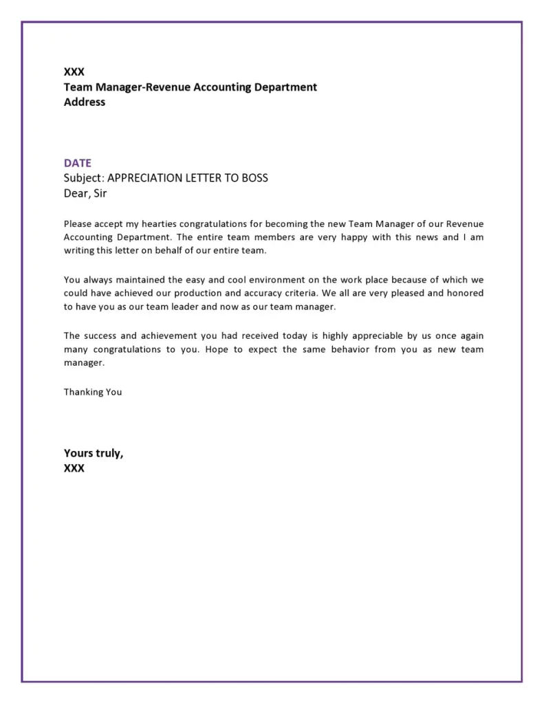 Appreciation Letter for Business 05