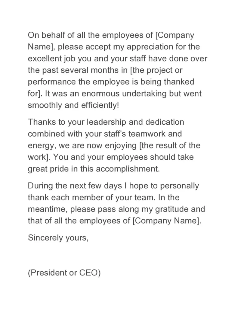 Appreciation Letter for Business 11