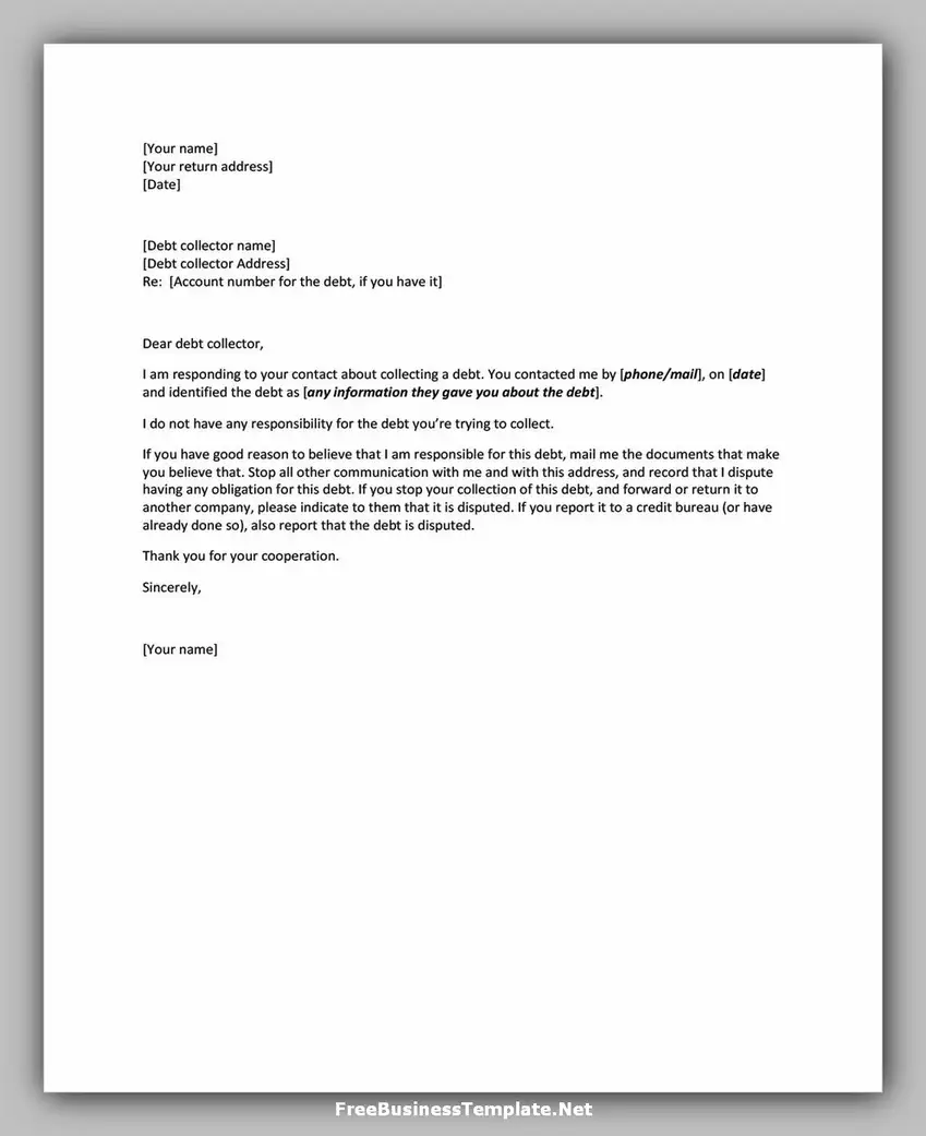 Collection letter Examples for Business 05