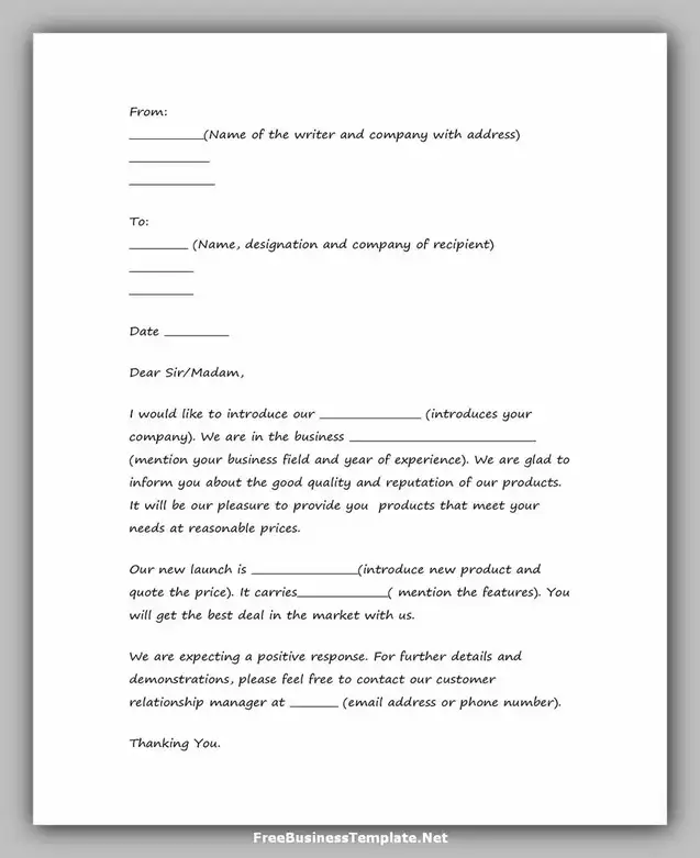 Sales Letter Example for Business 01