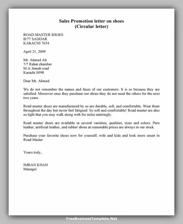 Sales Letter Example for Business 06