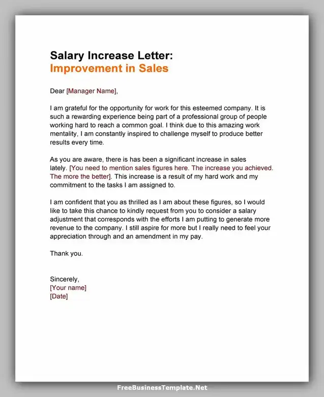 Sample Salary Increase Letter Template 05