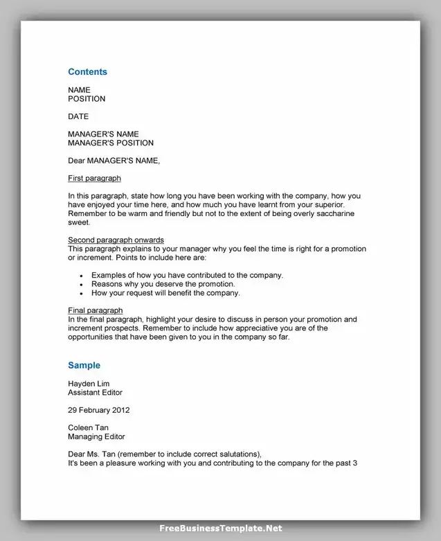 Sample Salary Increase Letter Template 06