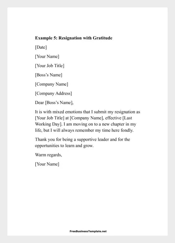 Examples of Two Weeks Notice Letters Resignation with Gratitude