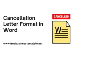 Cancellation Letter Format in Word Visual Presentation