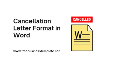 Cancellation Letter Format in Word Visual Presentation