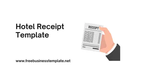 Hotel Receipt Template Visual Presentation