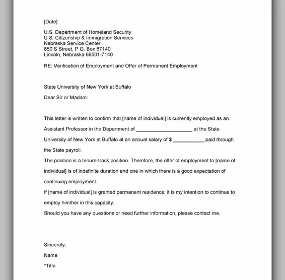 Proof of Employment Letter Example 33