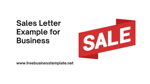 Sales Letter Example for Business Presentation