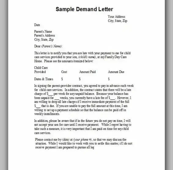 example of demand letter 27