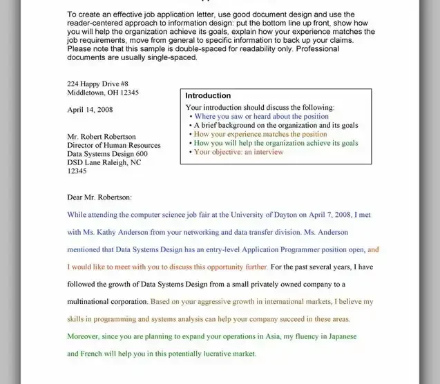 letter of Application Template Word 29