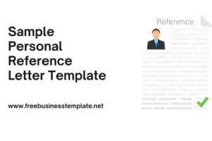 Sample Personal Reference Letter Template Presentation