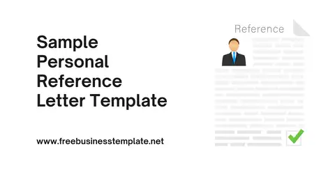 Sample Personal Reference Letter Template Presentation