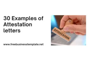 Examples of Attestation letters Visual Presentation