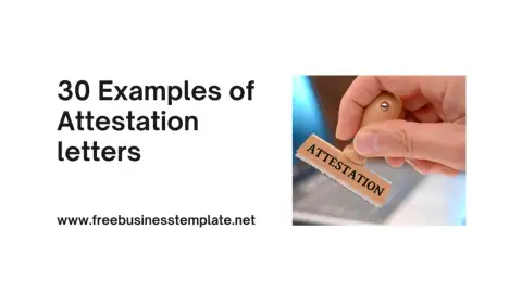 Examples of Attestation letters Visual Presentation