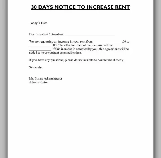 Rent Increase Letters 05