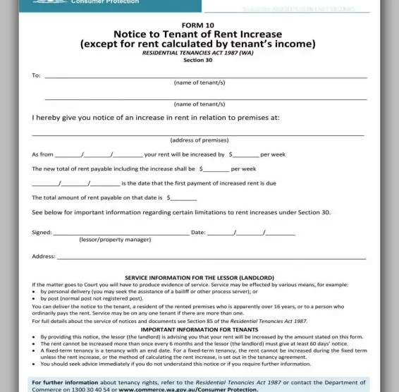 Rental Increase Forms 02