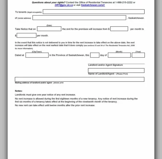 Rental Increase Forms 04